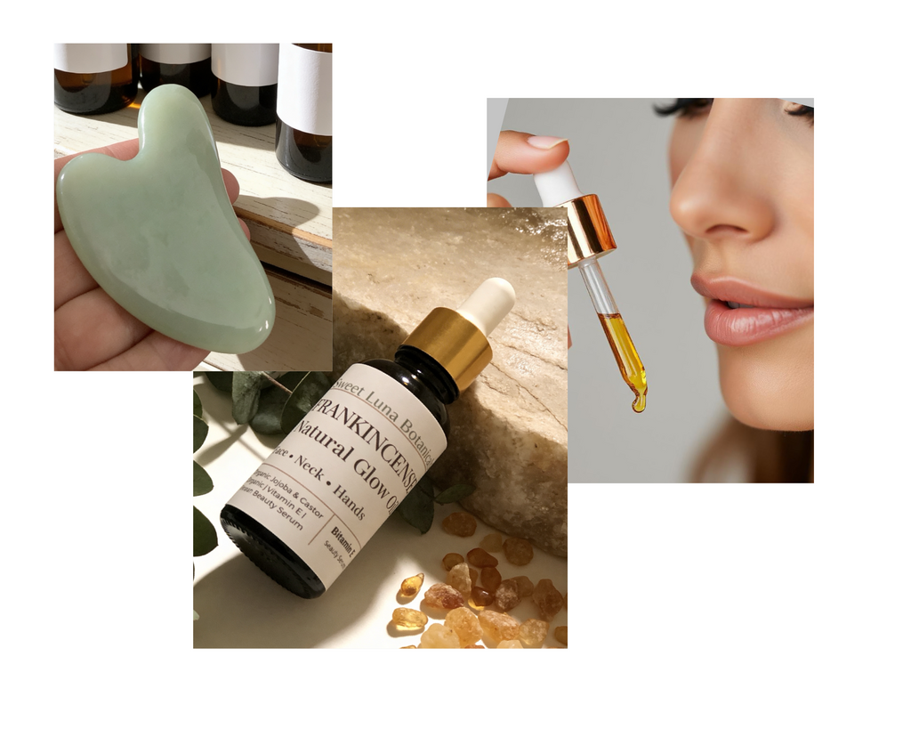 Frankincense Natural Glow Oil With Gua Sha