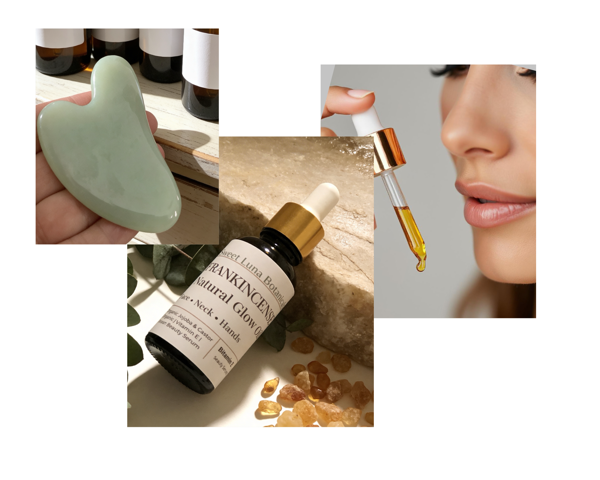 Frankincense Natural Glow Oil With Gua Sha
