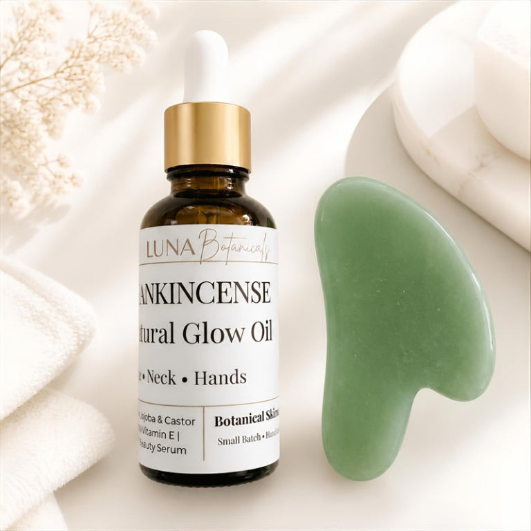 Frankincense Glow Oil + Gua Sha