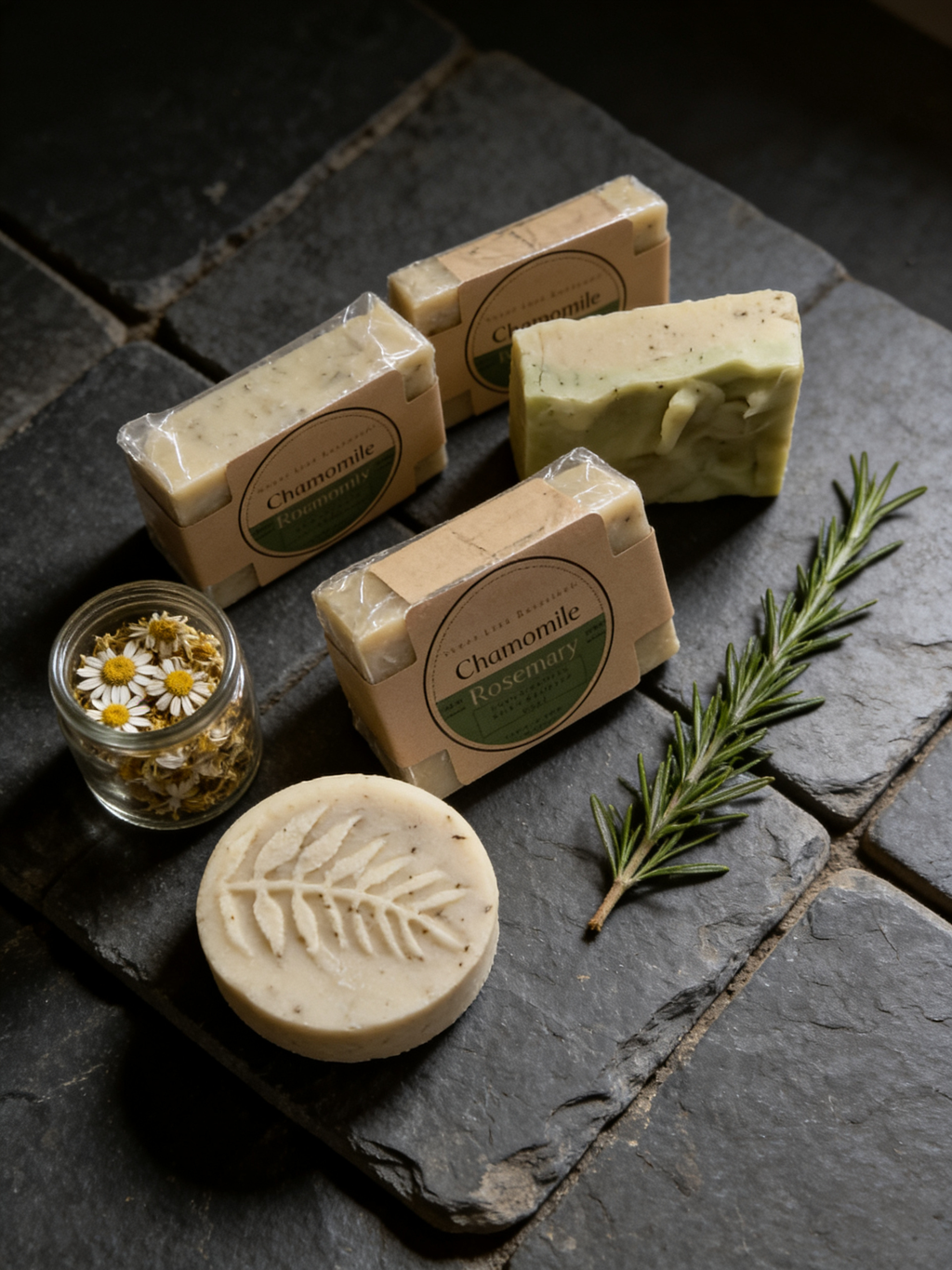 Chamomile Rosemary Handcrafted Soap | Botanical Bar